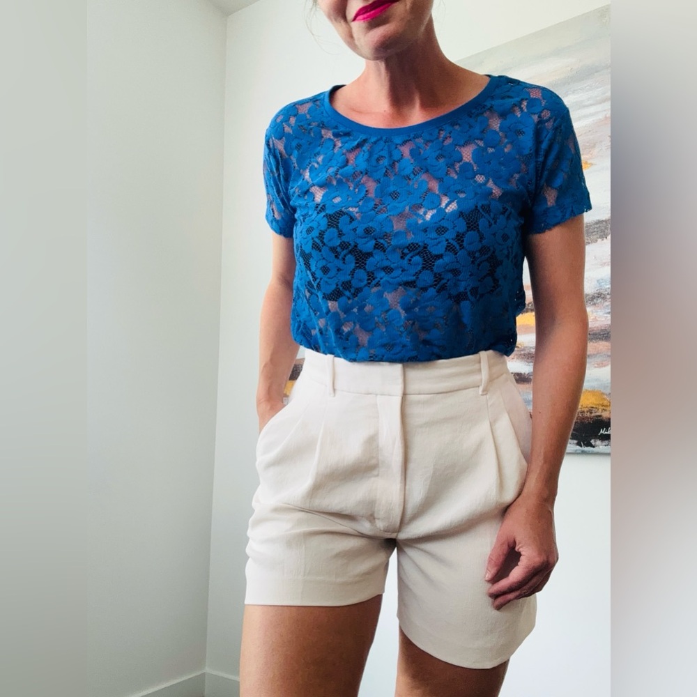 H&M Cobalt Lace Tee